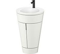 Duravit Starck 1, set c-bonded S19512OBD390010 poignée noir diamant, céramique blanc mat, éclairage intérieur, sur pied, blanc nordique satiné mat, 864 x 560 x 605 mm