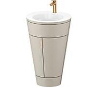 Duravit Starck 1, set c-bonded S19513O04600010 poignée bronze, céramique blanc mat, éclairage intérieur, sur pied taupe soie mat, 864 x 560 x 605 mm