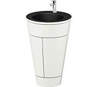 Duravit Starck 1 ,c-bonded set S19514O10360010 poignée chromée, Céramique noir mat, éclairage intérieur, sur pied, blanc satiné mat, 864 x 560 x 605 mm