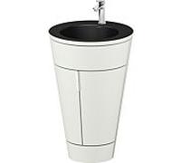 Duravit Starck 1 ,c-bonded set S19514O10390010 poignée chromée, Céramique noir mat, éclairage intérieur, sur pied, blanc nordique satiné mat, 864 x 560 x 605 mm