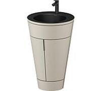 Duravit Starck 1 ,c-bonded set S19514OBD600000 poignée diamant noir, Céramique noir mat, sur pied, Taupe Seidenmatt , 864 x 560 x 605 mm