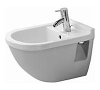Bidet Suspendu Duravit Starck 3 Avec trop-plein 360 x 540 mm wondergliss 2230150000