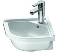 DURAVIT Starck 3 - Lave-mains 430x380mm avec 1 trou de robinetterie avec trop-plein blanc sans WonderGliss