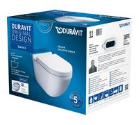 Duravit Starck 3 ensemble WC suspendu cuvette profonde sans bride 36x54cm avec abattant softclose Wondergliss blanc 45270900A11
