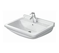 Duravit Lavabo Starck 3 0300600000 60 x 45 cm Blanc avec trou pour robinetterie et trop-plein