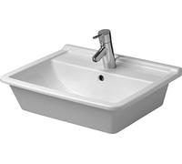 Duravit Starck 3 lavabo 56x46.5 cm rectangulaire encastrée blanc brillant 0302560000