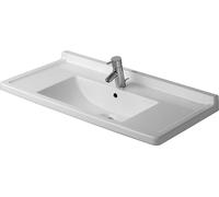 Duravit Starck 3 lavabo 85x48.5 cm rectangulaire classique-de meuble-avec plateau blanc 0304800000