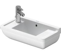 DURAVIT Starck 3 - Lave-mains 500x260mm sans trous de robinetterie avec trop-plein blanc sans WonderGliss