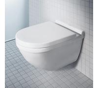 Duravit Starck 3 WC set Rimless® 45270900A1 sans bride, avec abattant et fxation Durafix