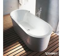 Duravit Starck Oval baignoire 700409000000000 160 x 80 x 46 cm, à poser, avec 2 dossiers inclinés, revêtement acrylique, blanc
