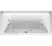 Duravit Starck Bains à remous, à encastrer, double dos inclinés, bâti-support, garniture de vidage et de trop-plein chrome, Combi-Système E, 1800x800mm, 760338000CE1000