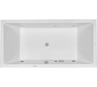 Duravit Starck Bains à remous, à encastrer, double dos inclinés, bâti-support, garniture de vidage et de trop-plein chrome, système à jet, 1800x900mm, 760052000JS1000