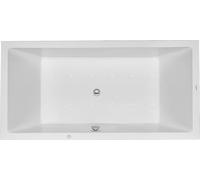 Duravit Starck Bains à remous, à encastrer, double dos inclinés, bâti-support, vidage et trop-plein chrome, Air-System, 1800x900mm, 760052000AS0000