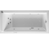 Duravit Starck Bains à remous, à encastrer, simple dos, bâti-support, garniture de vidage et de trop-plein chrome, Combi-Système P, 1700x800mm, 760336000CP1000