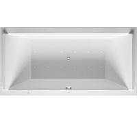 Duravit Starck Bains à remous, version à encastrer, double dos inclinés, bâti-support, garniture de vidage et de trop-plein chrome, Air-System, 2000x1000mm, 760341000AS0000