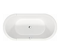 Duravit Starck Oval baignoire 700409000000000 160 x 80 x 46 cm, autoportante, avec 801 , revêtement acrylique, blanc