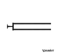 Duravit Starck T porte-serviettes 0099414600 Halter noir mat, à deux bras, mobile
