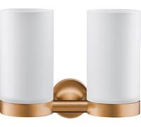 Duravit Starck T Gobelet à dents, double, montage mural, 0099480400, Couleur: bronze brossé
