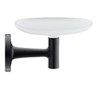 Duravit Porte-savon mural Starck T avec soucoupe verre noir mat 0099334600