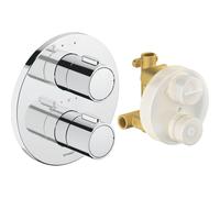 Duravit Thermostatarmaturen Afbouwdeel - encastré robinet bain/douche - thermostatique - rond Ø17cm - incl. corps encastré - chrome brillant th4200008010