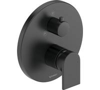 Duravit Tulum by Starck Mitigeur monocommande de douche encastré, robinet douche avec cartouche céramique, robinet salle bain, robinetterie, Noir mat