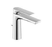 Duravit Tulum by Starck Mitigeur monocommande de lavabo, Taille M (hauteur de sortie 122 mm), Robinet salle bain avec tirette et garniture de vidage, robinet à économie d'énergie (FreshStart), chromé