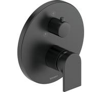 Duravit Tulum mitigeur de douche encastré, rosace ronde, avec inverseur, TU4210012046, Couleur: Noir Mat