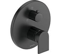 Duravit Tulum set de finition TU4210012046 mitigeur de douche encastré, avec inverseur, noir mat