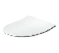 Duravit Univavo abattant de toilettes en forme de D 0023290000 mécanisme de fermeture amortie, amovible, charnières en acier inoxydable, blanc