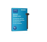 Duravit bras de douche UV0670026046 300 mm, noir mat, raccordement au plafond, rond