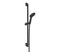 Duravit Set de douche UV0680001046 – Barre 70 cm, 1 jet Rain, flexible anti-torsion, noir mat