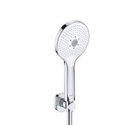 Duravit Set de support de douche 3jet Click ! blanc chrome brillant UV0712001005