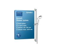 Duravit Set de douche UV0680003010 – 3 jets (Rain, Pulse, Mono) – Barre 700 mm réglable – Chromé