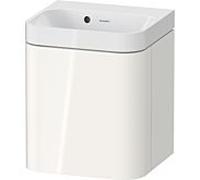 Duravit vasque à poser Happy D.2 Plus HP4344N22220000 40x36cm, porte 2000 , charnières à droite, sans trou pour robinetterie, blanc brillant