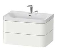 Duravit vasque à poser Happy D.2 Plus HP4347E3636 77,5 x 49 cm, 2 trous pour robinetterie, blanc , 2 tiroirs