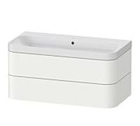 Duravit Happy D.2 Meuble avec vasque, 2 tiroirs, HP4348N3636, c-shaped