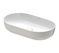 Duravit vasque à poser Luv 0379702300 70x40cm, au sol, sans trop-plein, sans plate-forme de trou pour robinetterie, blanc / gris satiné