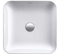 Duravit Vasque à poser match0 Cape Cod 43×43 cm, sans trou pour robinetterie, trop-plein, blanc