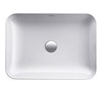 Duravit Vasque à poser Cape Cod 2347550000 55x40 cm - sans trou pour robinetterie, trop-plein, blanc