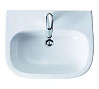 Duravit Lavabo D-Code 2311600000 60 x 46 cm sans trop-plein 1 trou pour robinetterie blanc