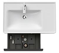 Duravit -vasque match1 D-Neo DE425802121 78,4 x 45,2 cm, Nussbaum Dunkel , mural, 2000 , élément étagère sur le côté
