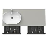 Duravit -vasque match1 D-Neo DE4950L0707 140 x 55 cm, Betongrau Matt , 2000 , plaque console match2, vasque à gauche