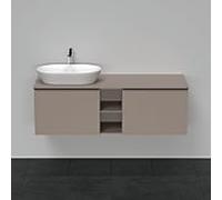 Duravit -vasque match1 D-Neo DE4950L4343 140 x 55 cm, Basalt Matt , 2000 , plaque console match2, vasque à gauche