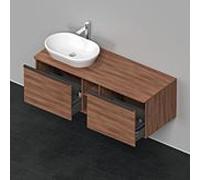 Duravit -vasque match1 D-Neo DE4950L7979 140 x 55 cm, Nussbaum Natur , 2000 , plaque console match2, vasque à gauche