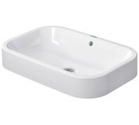 Duravit Vasque supérieure Happy D.2 60cm avec trop-plein, sans trou de robinet banc, 23146000001, Couleur: Blanc avec Wondergliss