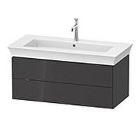 Duravit White Tulip vasque WT43420H1H1 98,4 x 45,8 cm, Graphit brillant, suspendu, 2 tiroirs