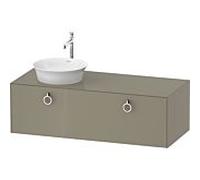 Duravit -vasque Tulip blanc WT4982LH2H2 130 x 55 cm, 2000 pierre brillant, suspendu, coulissant match1 avec poignée, vasque à gauche