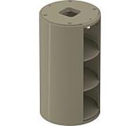 Duravit -vasque White Tulip WT42390H2H2 35 x 41 cm, gris pierre brillant, sur pied, 2 étagères en bois
