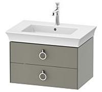 Duravit -vasque White Tulip WT435109292 68,4 x 45,8 cm, gris pierre satiné satiné, suspendu, 2 tiroirs avec poignées