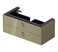 Duravit White Tulip, meuble-lavabo suspendu, largeur 984 x profondeur 458mm, avec 2 tiroirs, avec poignée, WT43520, Coloris: Gris pierre brillant - WT43520H2H2